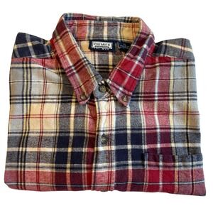 Vintage Premier International Mens Button Down‎ Flannel Shirt XL
